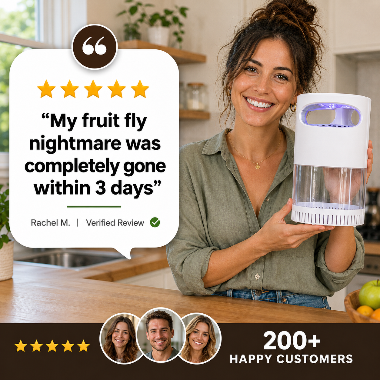 Lunvoro Indoor Insect Trap — UV Light + Silent Suction